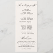 Boho Wilde Bloem Bruiloft Elegant Herfst Programmakaart (Achterkant)