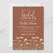 Boho Wilde Bloem Bruiloft Feest Kaart (Voorkant)