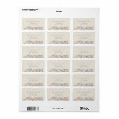 Boho Wilde Bloem Bruiloft Retouradres Etiket (Full Sheet)