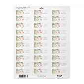 Boho Wilde Bloem Bruiloft Retouradres Etiket (Full Sheet)
