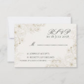 Boho Wilde Bloem Bruiloft RSVP Kaart  (Voorkant)