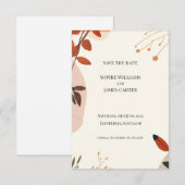 Boho Wilde Bloem Bruiloft Save The Date Kaart | Le (Voorkant / Achterkant)