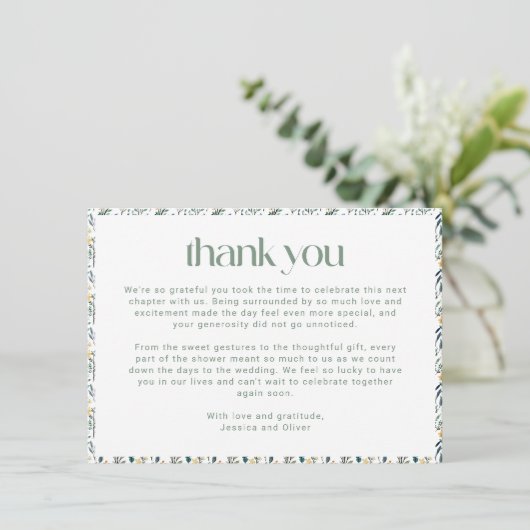 Boho Wilde Bloem Bruiloft Uitnodiging met Eigen Be (Staand voorkant)