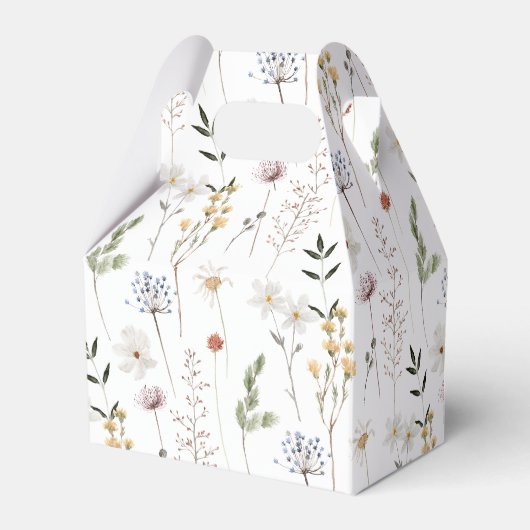 Boho Wilde Bloem Bruiloftsborrel Bedankdoosjes (Achterkant)