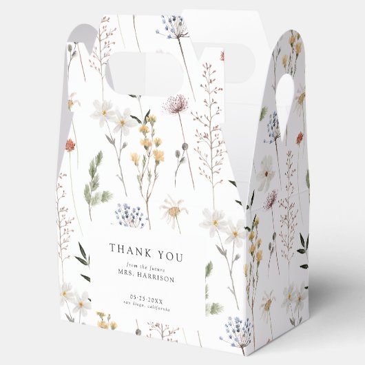 Boho Wilde Bloem Bruiloftsborrel Bedankdoosjes (Geopend)
