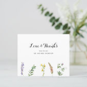 Boho Wilde Bloem Budget Bruiloft Bedankkaart (Staand voorkant)