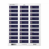 Boho Wilde Bloem Donkerpaarse Adres Etiket (Full Sheet)