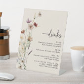 Boho Wilde Bloem Drinkbord Reclamebord Met Voetstuk (Insitu)