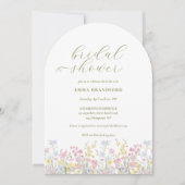 Boho Wilde Bloem Elegante Bruiloft Borrel  Kaart (Voorkant)