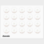 Boho Wilde Bloem Elegante Bruiloft Borrel Ronde Sticker (Vel)