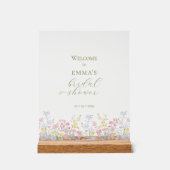 Boho Wilde Bloem Elegante Bruiloft Feest  Acryl Bord (Voorkant)