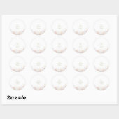 Boho Wilde Bloem Elegante Trouwdag Ronde Sticker (Vel)