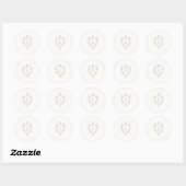Boho Wilde Bloem Elegante Trouwdag Ronde Sticker (Vel)