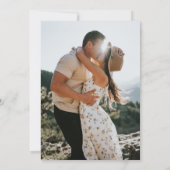Boho Wilde Bloem Elegante Trouwfoto Save The Date (Achterkant)