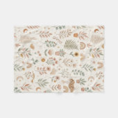 Boho Wilde Bloem en Pothos Neutrale Baby  Fleece Deken (Voorkant (Horizontaal))