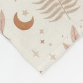 Boho Wilde Bloem en Pothos Neutrale Baby  Fleece Deken (Hoek)