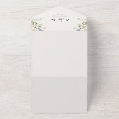 Boho Wilde Bloem Florale Botanische Moderne Typogr All In One Uitnodiging (Buitenkant)