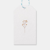 Boho Wilde Bloem Frame Baby Shower Bedankt Cadeaulabel (Achterkant)