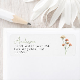 Boho Wilde Bloem Frame Retouradres Etiket