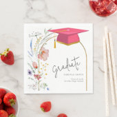 Boho Wilde Bloem Graduatie Feest Servet (Insitu)