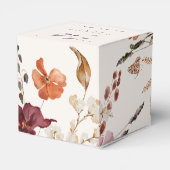Boho Wilde Bloem Herenfst Bruiloft Bedankdoosjes (Achterkant)