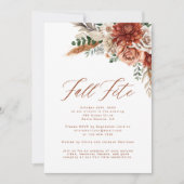 Boho Wilde Bloem Herfst Feest Viering Kaart (Voorkant)