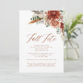Boho Wilde Bloem Herfst Feest Viering Kaart (Staand voorkant)