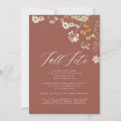 Boho Wilde Bloem Herfstfeest Viering Kaart (Voorkant)