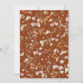 Boho Wilde Bloem Herfstfeest Viering Kaart (Achterkant)