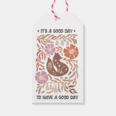 Boho Wilde Bloem Het Is Een Goede Dag Om Een Goede Cadeaulabel (Voorkant)