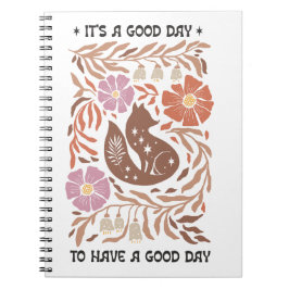 Boho Wilde Bloem Het Is Een Goede Dag Om Een Goede Notitieboek