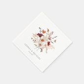 Boho Wilde Bloem Huwelijk Herfst Bloemstuk Servet (Hoek)