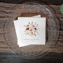 Boho Wilde Bloem Huwelijk Herfst Bloemstuk Servet