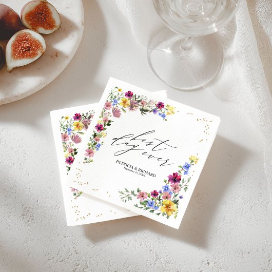 Boho Wilde Bloem Huwelijksservetten Servet