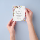Boho Wilde Bloem Huwelijksuitnodigingen op Budget Flyer (Hand)