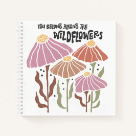 Boho Wilde Bloem Je hoort bij de wilde bloemen Notitieboek