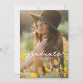 Boho wilde bloem meisje afstudeer aankondiging (Voorkant)
