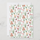 Boho wilde bloem meisje afstudeer aankondiging (Achterkant)