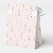 Boho Wilde Bloem Meisje Doopfeest Bedankdoosjes (Achterkant)