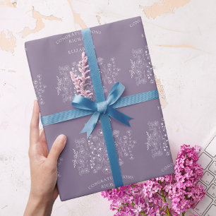 Boho Wilde Bloem Moderne Waterverf Bruiloft Cadeaupapier