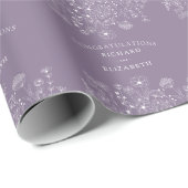 Boho Wilde Bloem Moderne Waterverf Bruiloft Cadeaupapier (Rol Hoek)