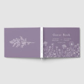 Boho Wilde Bloem Moderne Waterverf Bruiloft Gastenboek (Volledig)