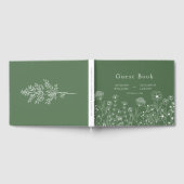 Boho Wilde Bloem Moderne Waterverf Bruiloft Gastenboek (Volledig)