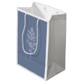 Boho Wilde Bloem Moderne Waterverf Trouwdag Medium Cadeauzakje (Achterkant Gekanteld)