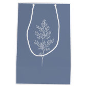 Boho Wilde Bloem Moderne Waterverf Trouwdag Medium Cadeauzakje (Achterkant)