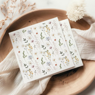 Boho wilde bloem motief servet