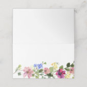 Boho Wilde Bloem Place Card Plaatskaartje (Buitenkant ongevouwen)