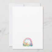 Boho Wilde Bloem Regenboog Baby Shower Kaart (Achterkant)