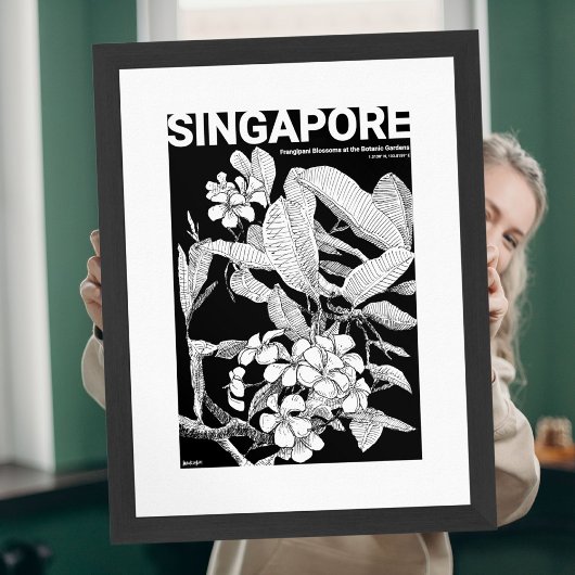 Boho Wilde Bloem Roze Bloem Illustratie Poster