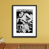 Boho Wilde Bloem Roze Bloem Illustratie Poster